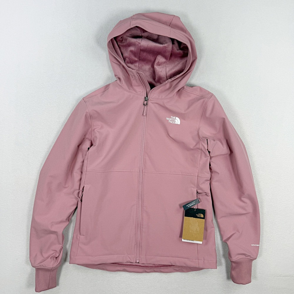 The North Face Shelbe Rachel Hoodie Soft Shell Fleece Lined Size XS Womens Mauve